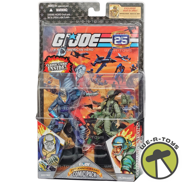 GI Joe 25th Anniversary Comic Pack Destro & Cpl. Breaker 2007 Hasbro 64889 NRFP