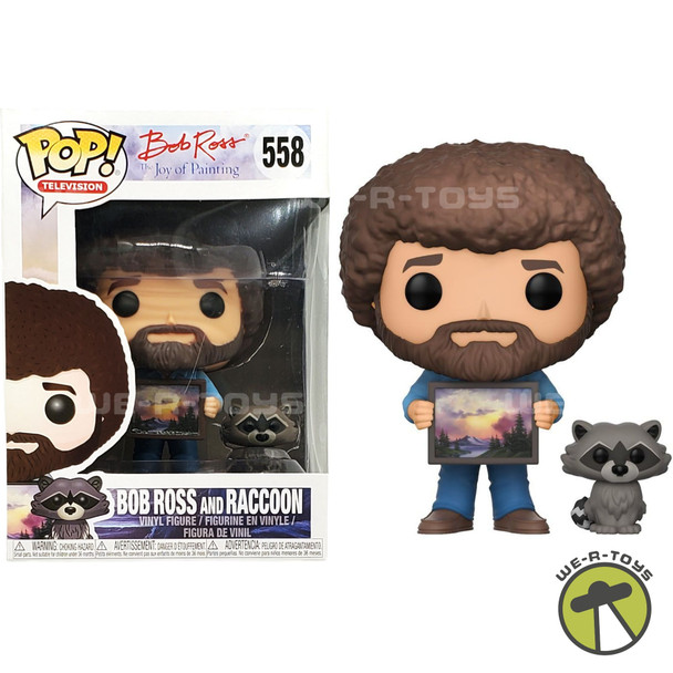 Funko Pop! TV: Bob Ross the Joy of Painting Bob Ross and Raccoon Vinyl 558