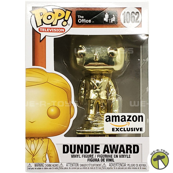 Funko Pop! TV: The Office -Chrome Dundie Award Amazon Exclusive Figure 1062