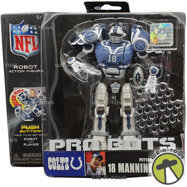 NFL Pro-Bots Indianapolis Colts #18 Peyton Manning Action Figure 2008 NRFP