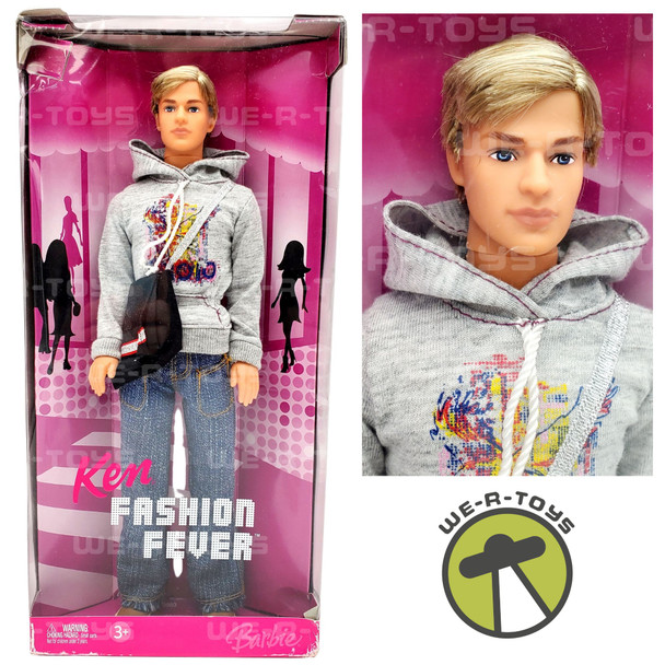 Barbie Fashion Fever Ken Doll with Hoodie, Jeans, and Messenger Bag 2006 NRFP