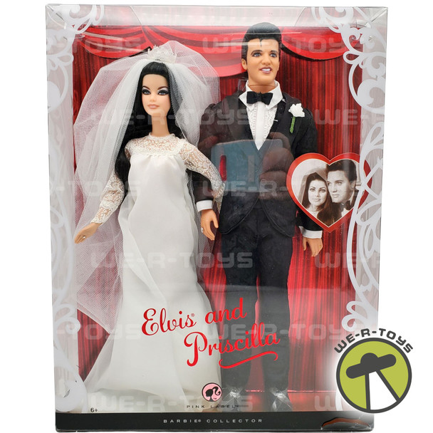 Barbie Elvis and Priscilla Dolls Wedding Gift Set 2008 Mattel Pink Label NRFB