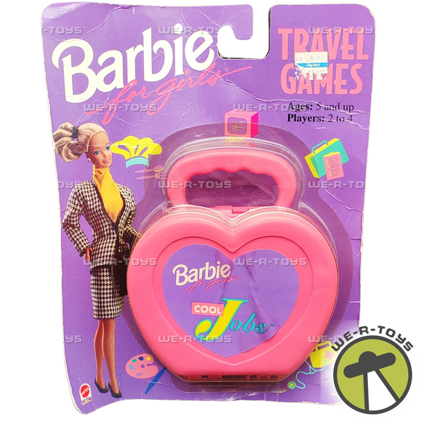 Barbie for Girls Cool Jobs Travel Game in Portable Case 1992 Mattel 8265 NRFP