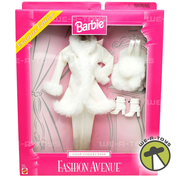 Barbie Fashion Avenue White Fluff Coat Collection Exclusive Edition Mattel NRFP