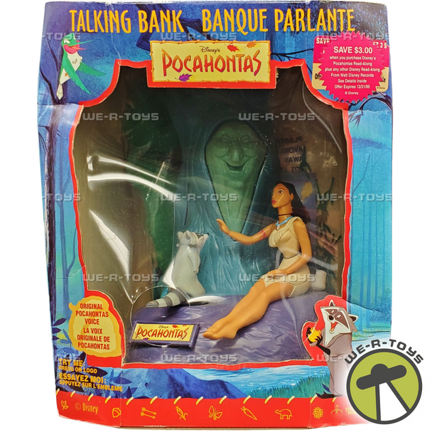 Disney Pocahontas Electronic Talking Bank 1995 Thinkway Toys #62503 NEW