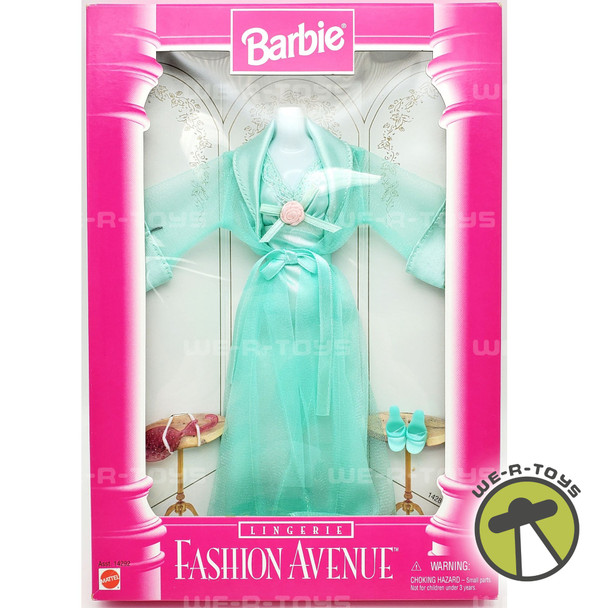 Barbie Fashion Avenue Lingerie Teal Nightgown Night Dress Accessories NRFB