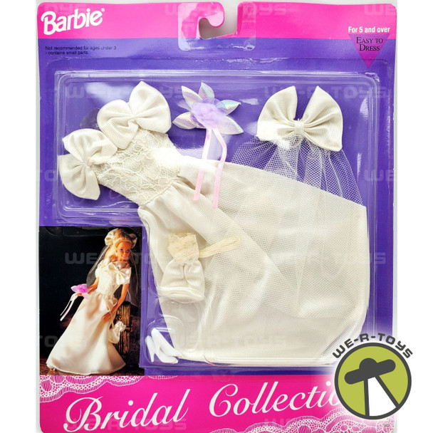 Barbie Bridal Collection Large Bow and Long Veil Wedding Gown Mattel 1992 NRFP