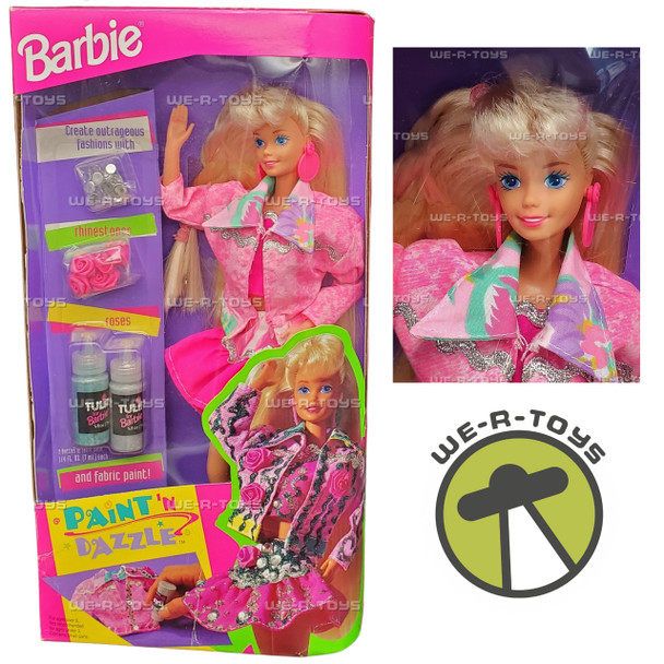 Barbie Paint 'N Dazzle Doll and Fabric Paint Set 1993 Mattel # 10039 NRFB