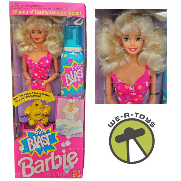 Barbie Bath Blast Barbie with Blue Bath Fashion Foam1992 Mattel 4159 NRFB