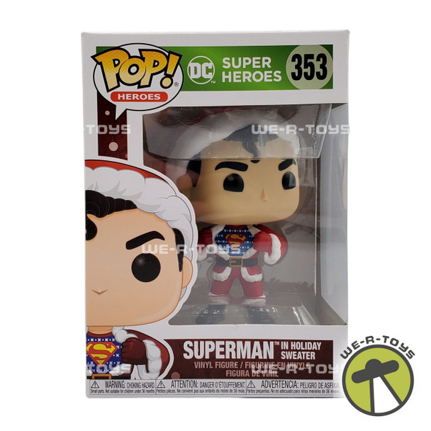 DC Funko Pop! Heroes DC Super Heroes Superman Holiday Sweater Vinyl Figure #353