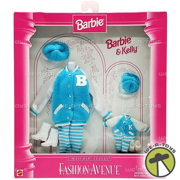 Barbie & Kelly Matchin' Styles Fashion Avenue Varsity Fashions Outfits 1996