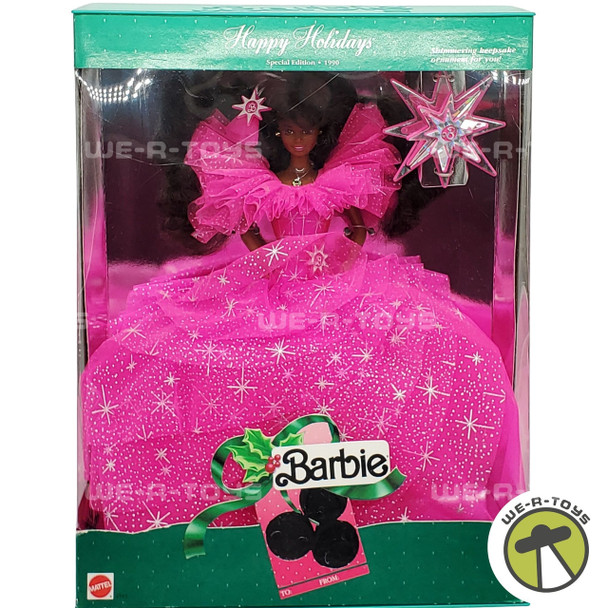 Barbie 1990 Happy Holidays Special Edition Barbie African American Doll Mattel 4543