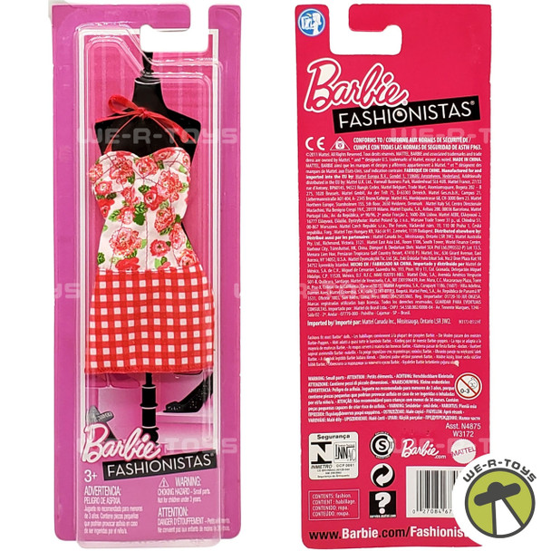 Barbie Fashionistas Fashion Plaid Skirt & Floral Tank 2011 Mattel W3172