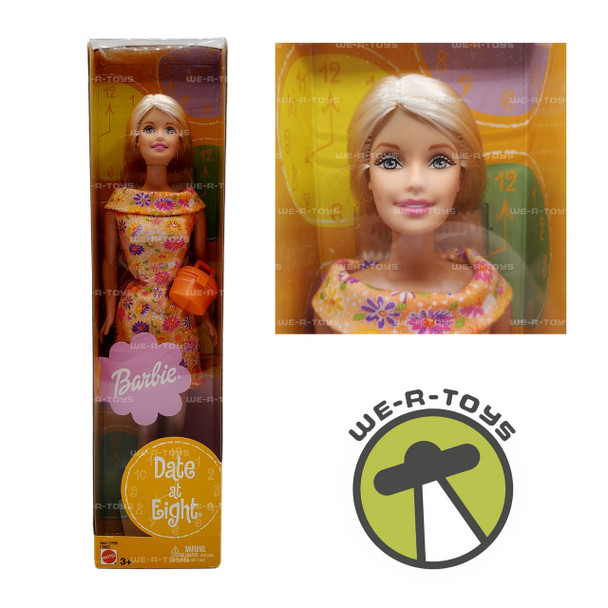Barbie Date at Eight Doll Orange Dress 2002 Mattel #C1801 NRFB