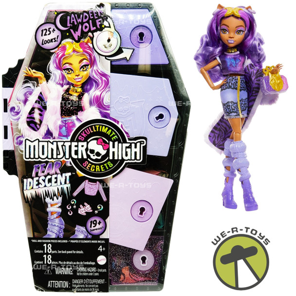 Monster High Skulltimate Secrets Fearidescent Series Clawdeen Doll 2022 NRFB