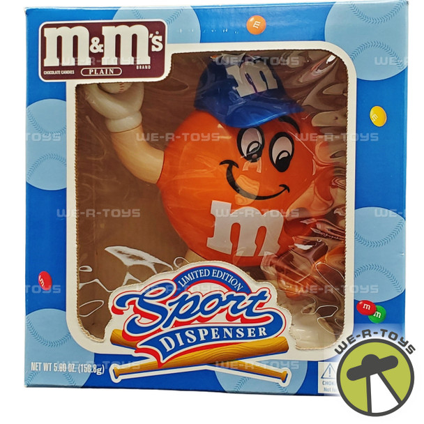 M&M's Orange Baseball Pitcher Candy Dispenser Limited Edition Collectible NRFB
