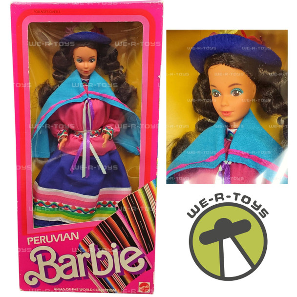 Barbie Dolls of the World Collection Peruvian Doll 1985 Mattel 2995 NRFB