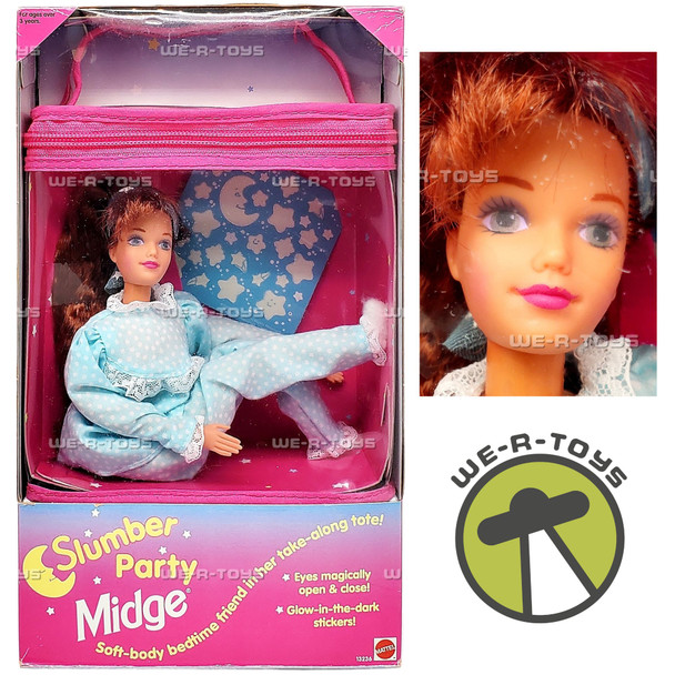 Barbie Slumber Party Midge Doll Soft Body With Case 1994 Mattel 13236