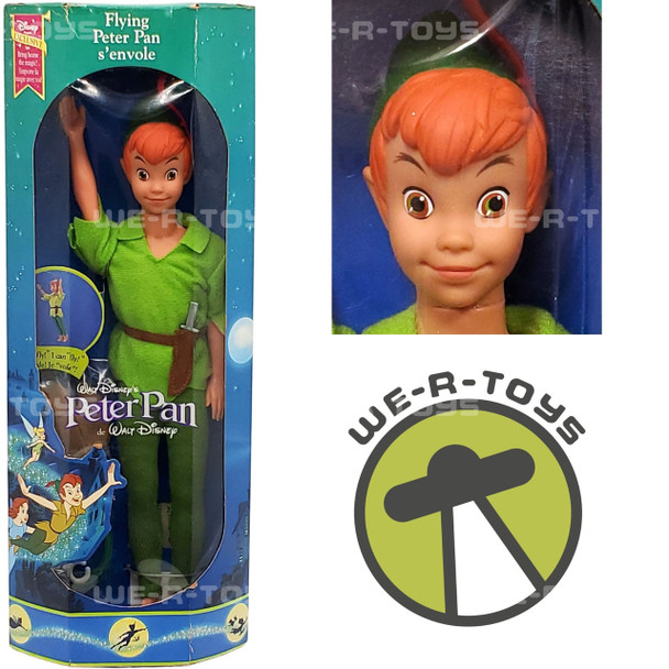 Disney Walt Disney's Peter Pan Flying Peter Pan Doll 1993 Mattel 10719