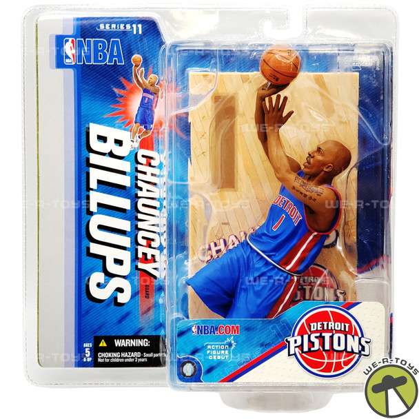 NBA Detroit Pistons Series 11 Chauncey Billups Blue Jersey Figure McFarlane Toys