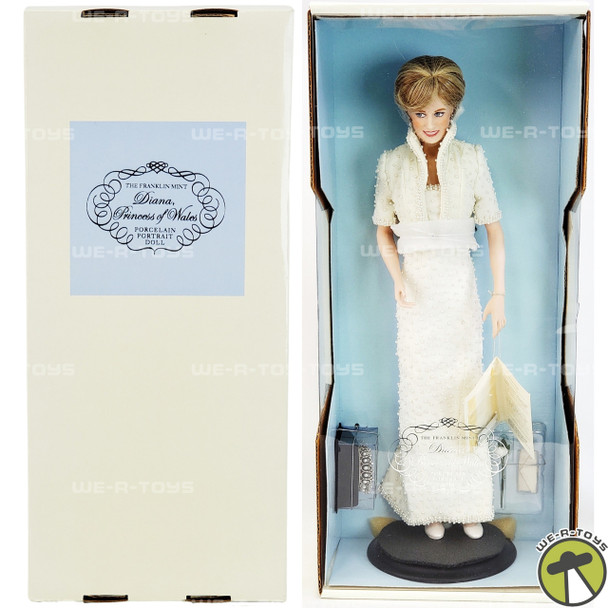 Princess Diana The Franklin Mint Diana, Princess of Wales Porcelain Portrait 17" Doll NEW (2)