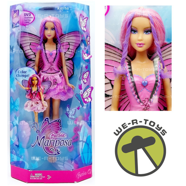 Barbie Mariposa Rayna Butterfly Fairy Doll 2007 Mattel #L8590 NRFP