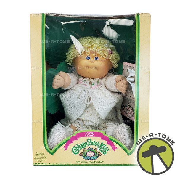 Cabbage Patch Kids 1985 Girl Blonde Hair Blue Eyes Glasses NRFB