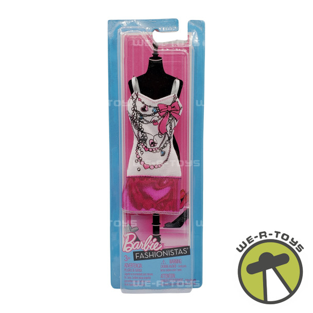 Barbie Fashionistas Heart Necklace Dress Doll Fashion 2011 Mattel #W3168 NRFP