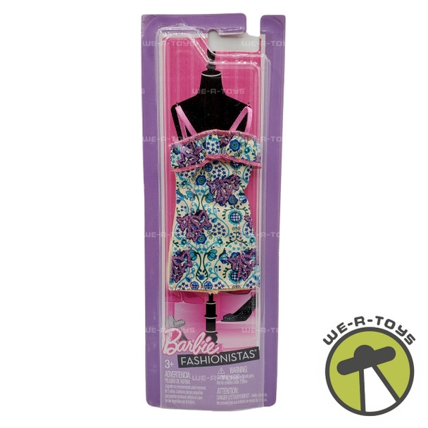 Barbie Fashionistas Blue Purple Vines Dress Fashion 2011 Mattel #W3170 NRFP