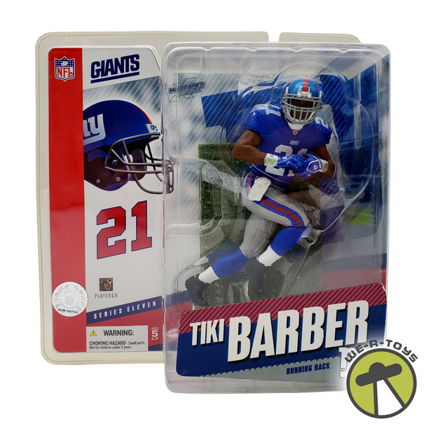 NY Giants Tiki Barber Blue Jersey 2005 McFarlane Toys #4276 NRFP