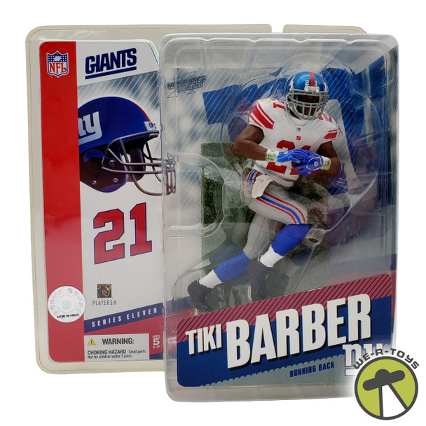 NFL NY Giants Tiki Barber White Jersey 2005 McFarlane Toys #4276 NRFP