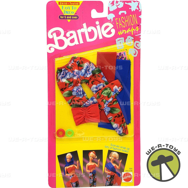 Barbie Fashion Wraps Red & Blue Outfit 1991 Mattel 2935