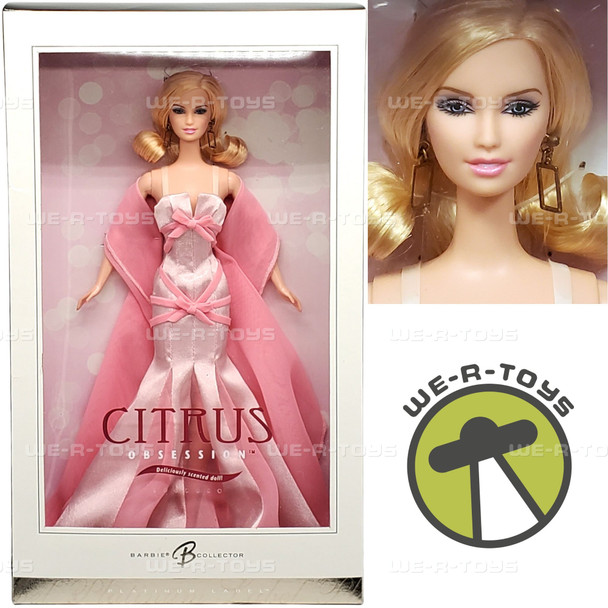 Citrus Obsession Barbie Doll Pink Grapefruit Platinum Label 2005 Mattel J0938