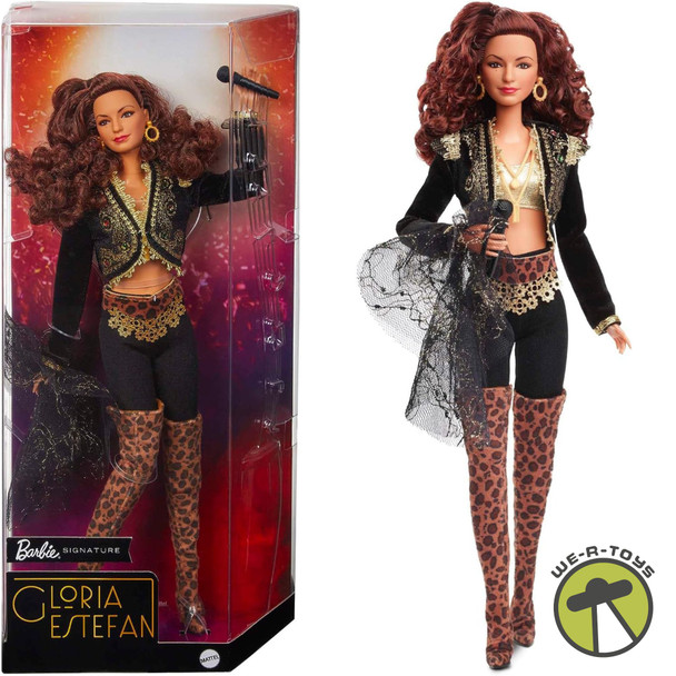 Barbie Signature Gloria Estefan Barbie Doll in Gold and Black 2022 Mattel HCB85
