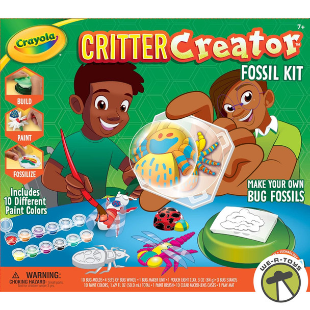 Crayola Metallic Clay Art Kit with Paints & Fossil Molds