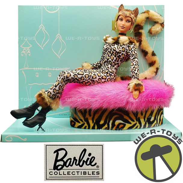 Barbie Lounge Kitties Leopard Doll w/ Pink Ottoman 2004 Mattel B3417 NEW