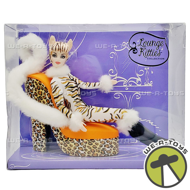 Barbie Lounge Kitties Tiger Doll with Cheetah Chaise 2003 Mattel C2478 NEW