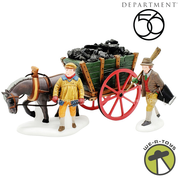 Dept 56 Dickens' Village Series Delivering Coal For the Hearth No. 58326 NEW