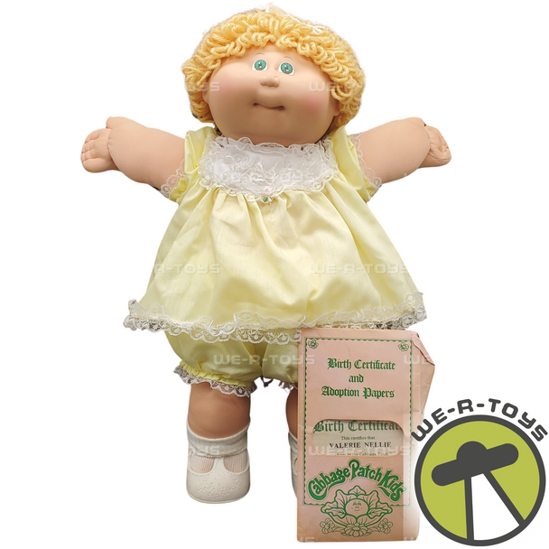 Cabbage Patch Kids 1982 Blonde with Green Eyes Doll Coleco USED