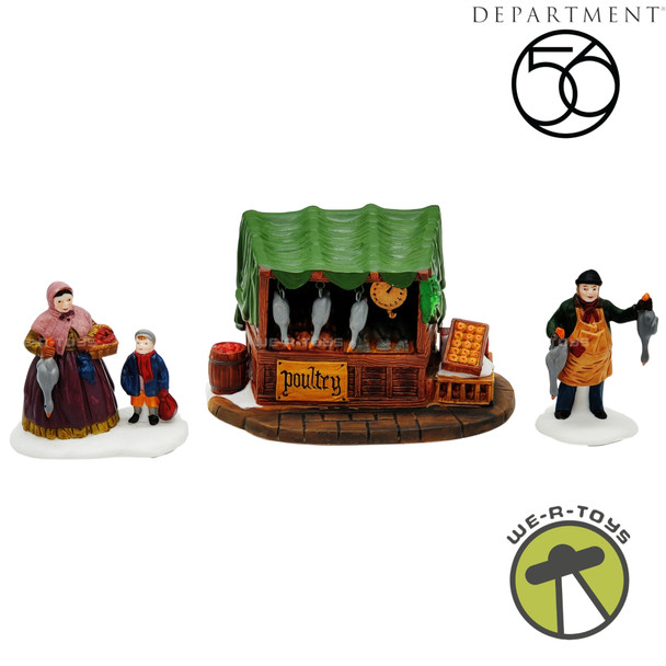 Department 56 Dickens' Village Series Poultry Market No. 55590 NEW