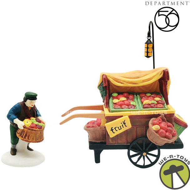 Department 56 Dickens' Village Series Chelsea Market Fruit Monger & Cart NEW