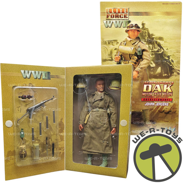 Elite Force WWII Afrikakorps Motor Cycle Recon Figure 2002 Blue Box 21154 NRFB