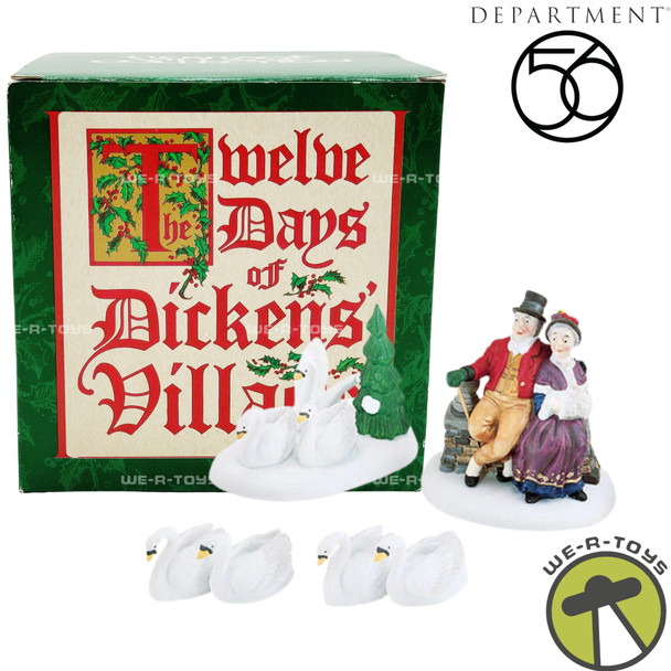 Dept. 56 The 12 Days of Dickens Village Series VII Seven Swans A-Swimming NEW