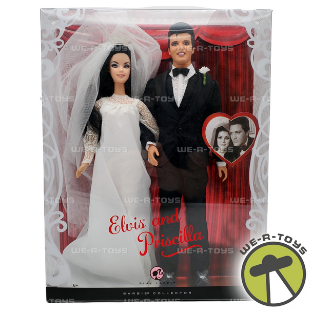 Barbie Elvis and Priscilla Wedding Day Dolls Pink Label 2008 Mattel #L9632 NRFB