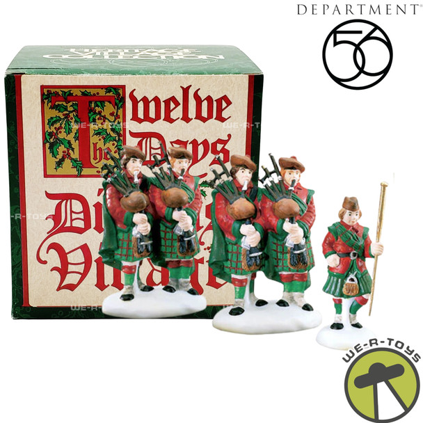 Dept 56 The 12 Days of Dickens Village Series X Ten Pipers Piping No. 58386 NEW