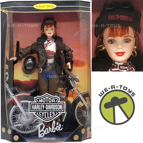 Barbie Collector Edition Harley Davidson Motorcycles Doll Redhead Mattel 20441