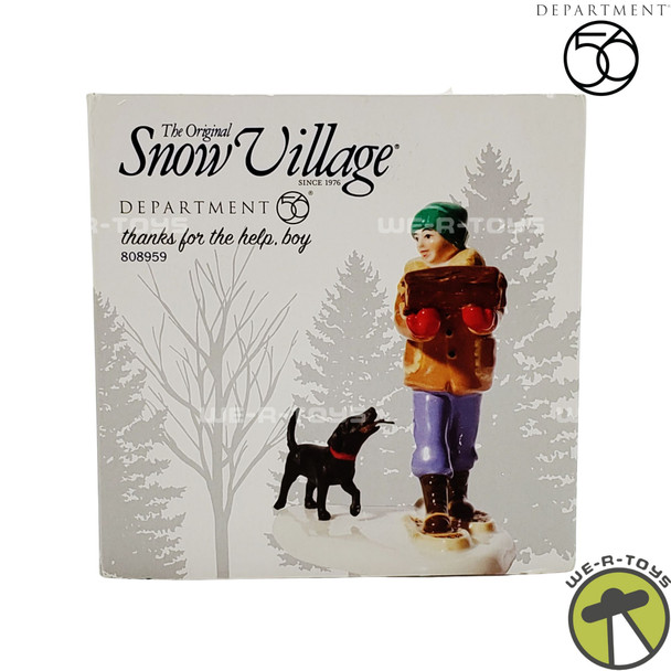 Department 56 The Original Snow Village Thanks for the Help Boy No. 808959 NEW