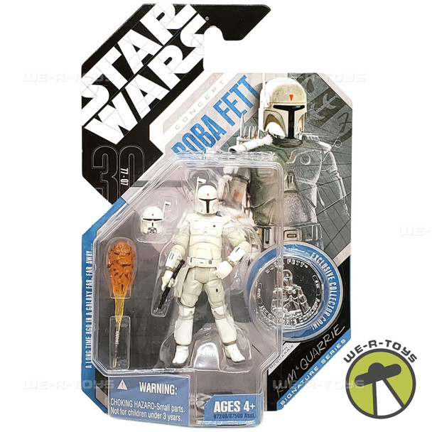 Star Wars 30th Anniversary McQuarrie Concept Boba Fett Action Figure with Coin