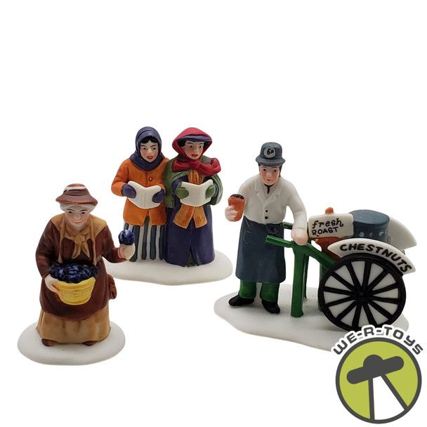 Department 56 Carolers, Violet & Chestnut Vendors Dickens' Village Series NEW