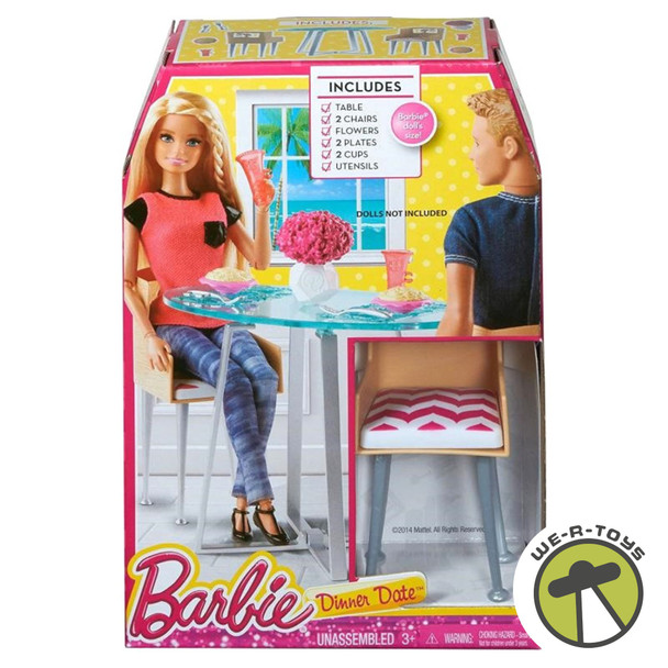 Barbie Dinner Date Playset 2014 Mattel CGM01